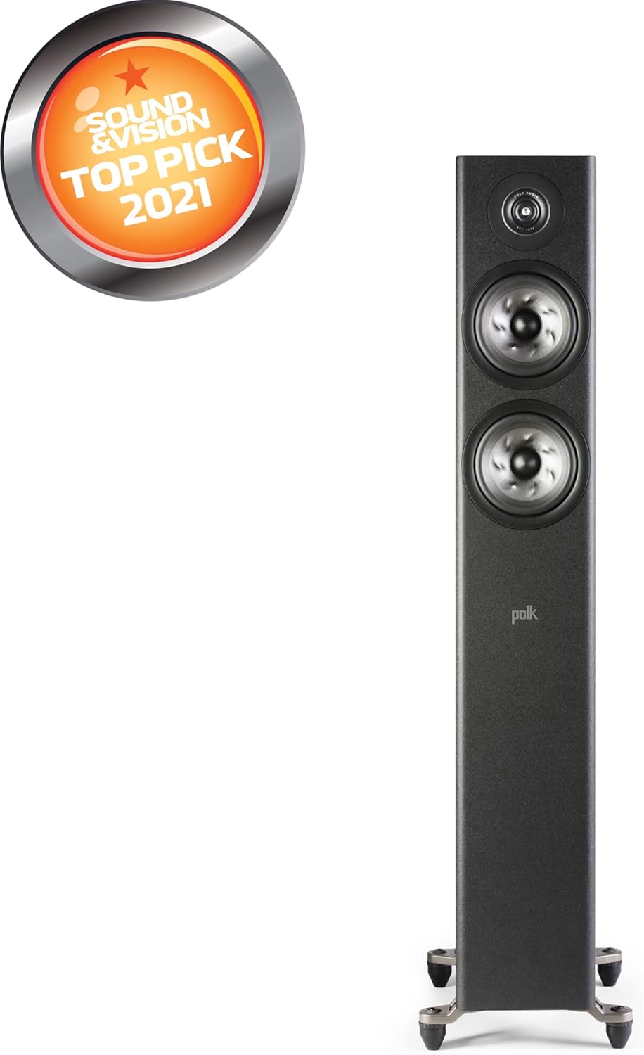 Polk Reserve R500 Tower Speaker, R900 Height Module, 1" Tweeter, 5.25" & 4" Woofers, Dolby Atmos & IMAX Enhanced Home Theater Audio