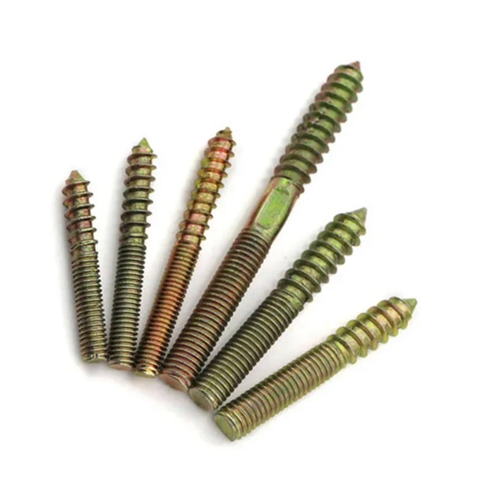 Tornillos de pasador de doble extremo, pernos de suspensión autorroscantes M8 M10 60-120 mm Acero al carbono Paquete de 50