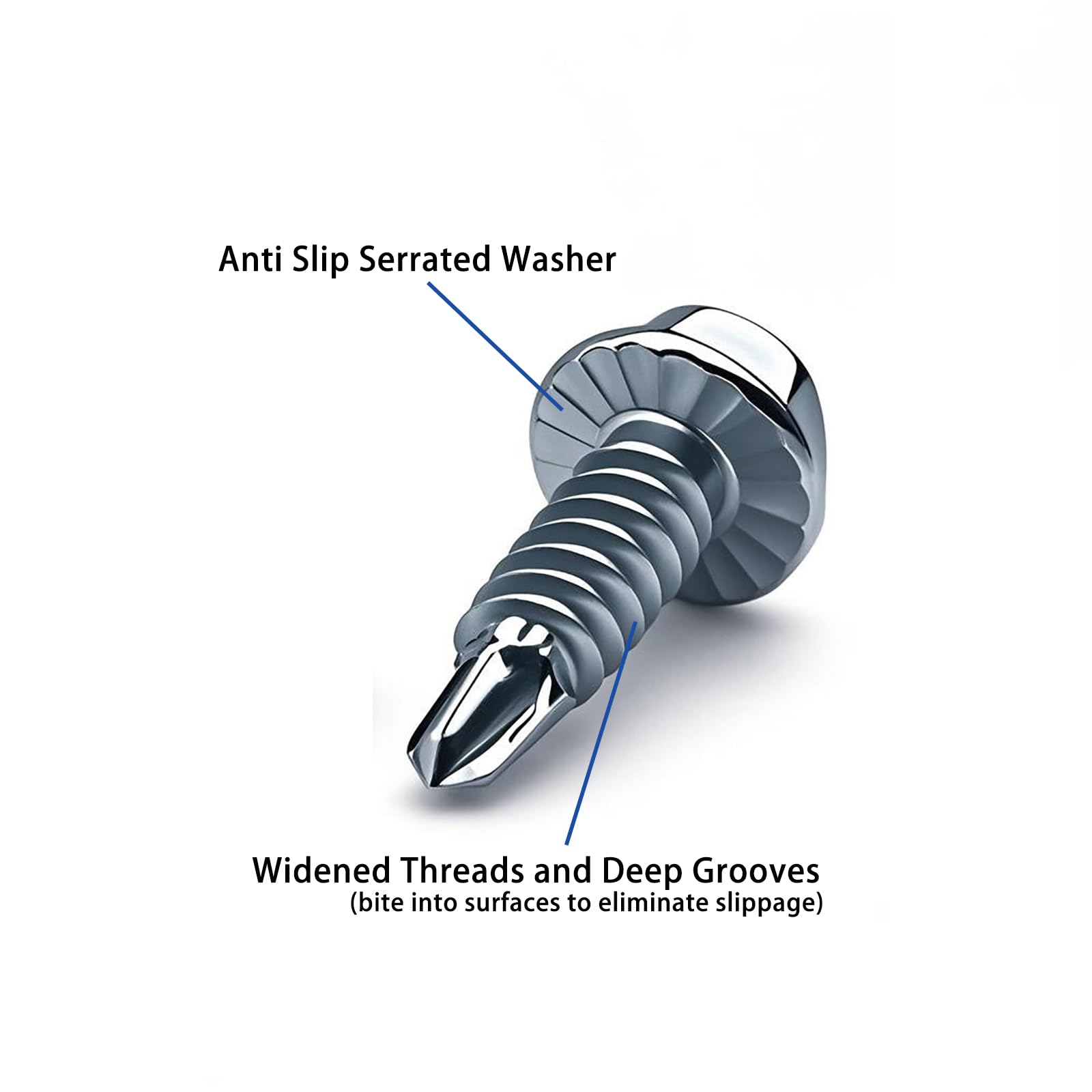 Garage Door Screws - 50 Pack Self Drilling -3