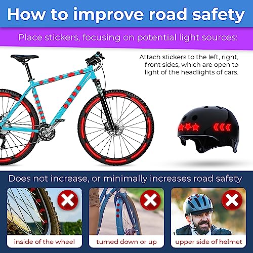 Image of LOOM Reflective Stickers | 67pc Brilliant Gry | Reflective Stickers for Helmet, Bike, Motorcycle, Hard Hat | Waterproof Reflectors for Car, Trailer | Bike Reflectors for Night Riding
