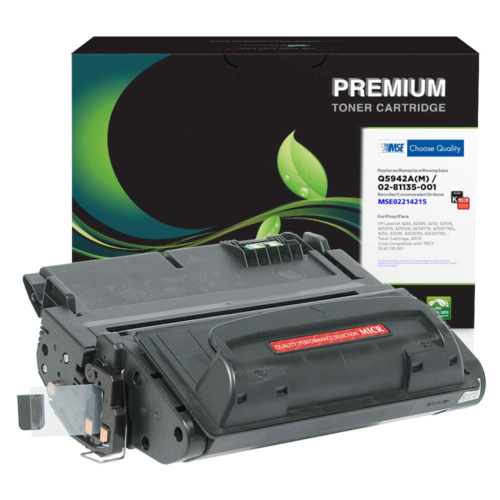 MSE Brand Remanufactured MICR Toner Cartridge Replacement for HP Q5942A, TROY 02-81135-001 | Black