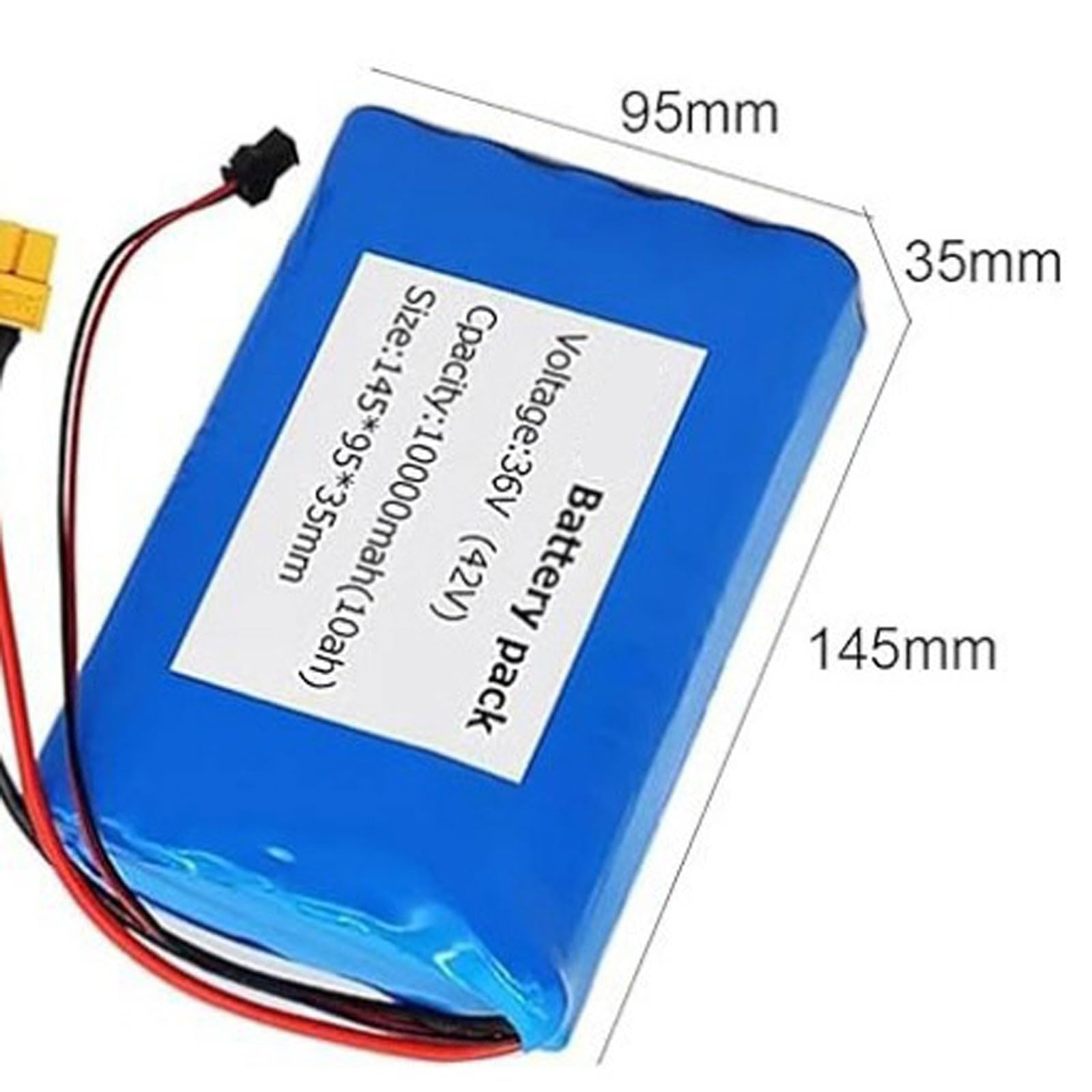36V 10Ah 10S2P Ebike Batteria Batteria per bicicletta elettrica Impermeabile PVC con Caricatore Batteria ricaricabile agli ioni di litio per 200W 350W 500W Motore 36V 10Ah,XT60+SM