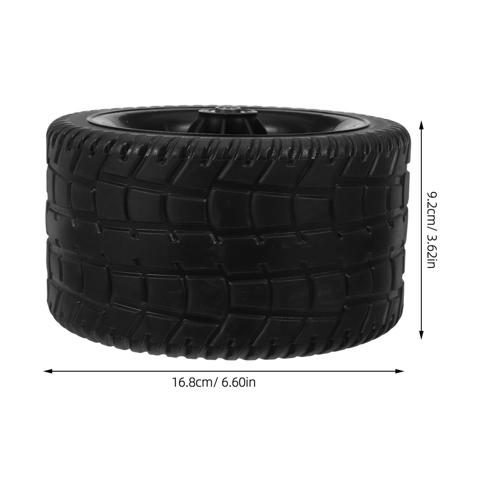 Ruedas de Repuesto para Cortacésped de 4 Piezas, Goma Negra | 7 Pulgadas con Rodamiento, Orificio de 8mm, para Carro Utilitario y Remolque de Jardín
