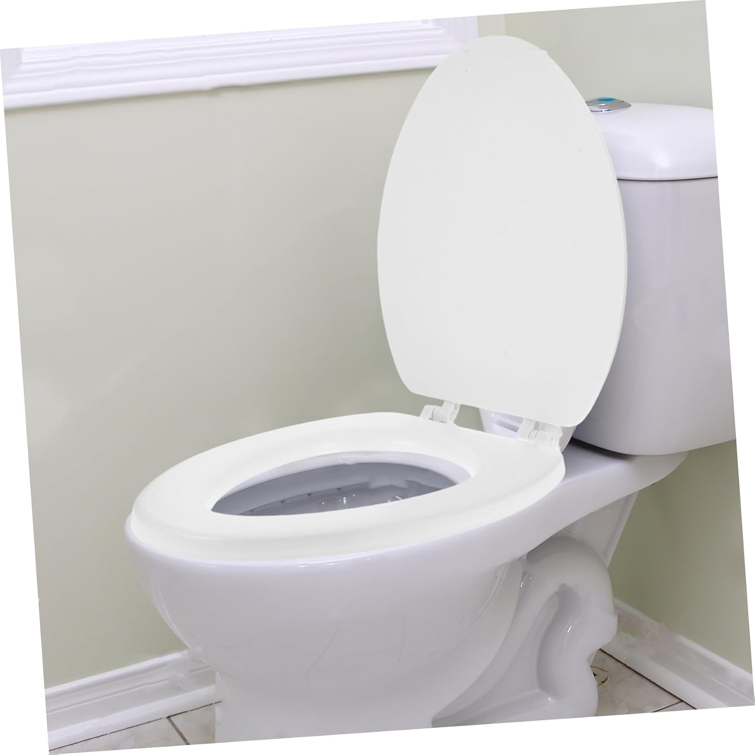 Toilet Bowl Seat Lid Elongated Soft Close Toilet Seat Cover Silent Gasket White V-shape Household Bathroom Product