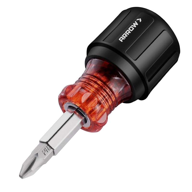 Chave de Fenda Stubby 5 em 1 Arrow Fastener com Bits S2 Steel e Soquete Sextavado