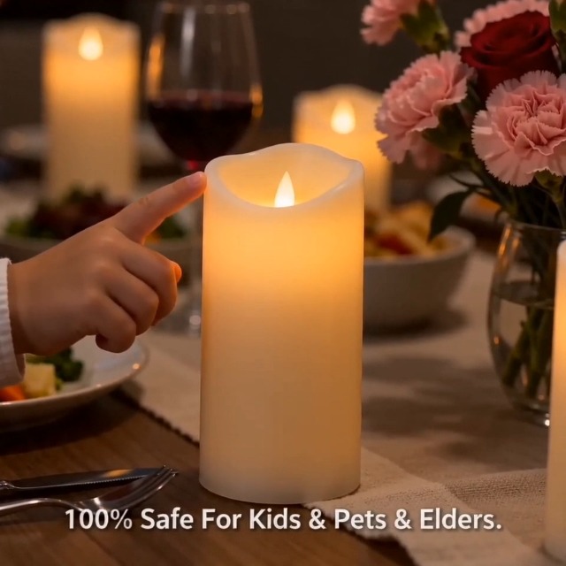Image of Waterproof Flameless Candles, 12 PC Battery Operated LED Pillar Candles with 2 Remote Controls & Timer, Flickering Indoor Outdoor Candles for Wedding, Patio, Easter, Bathroom, Home Decor, 4''5''6''