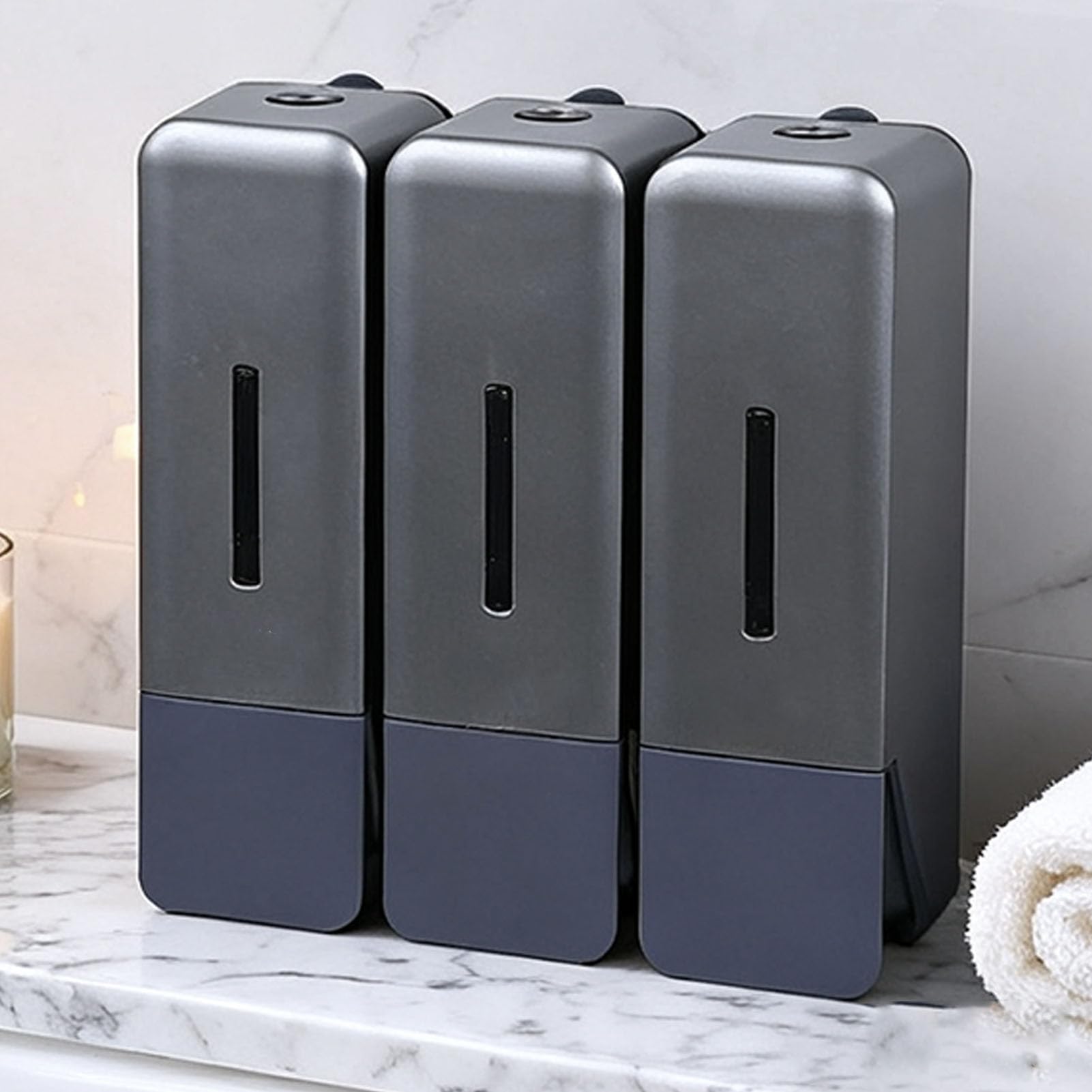 FTVOGUE Distributore di Sapone per Doccia, Contenitore con 3 Scomparti,