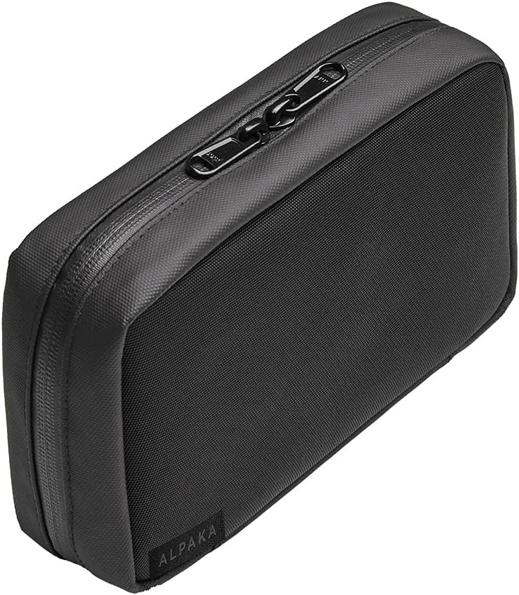 Tech Kit by ALPAKA | Tech Pouch for your Cables, Chargers, Powerbank, Earbuds, SD Cards, Tech Essentials (Black), Black, Travel
