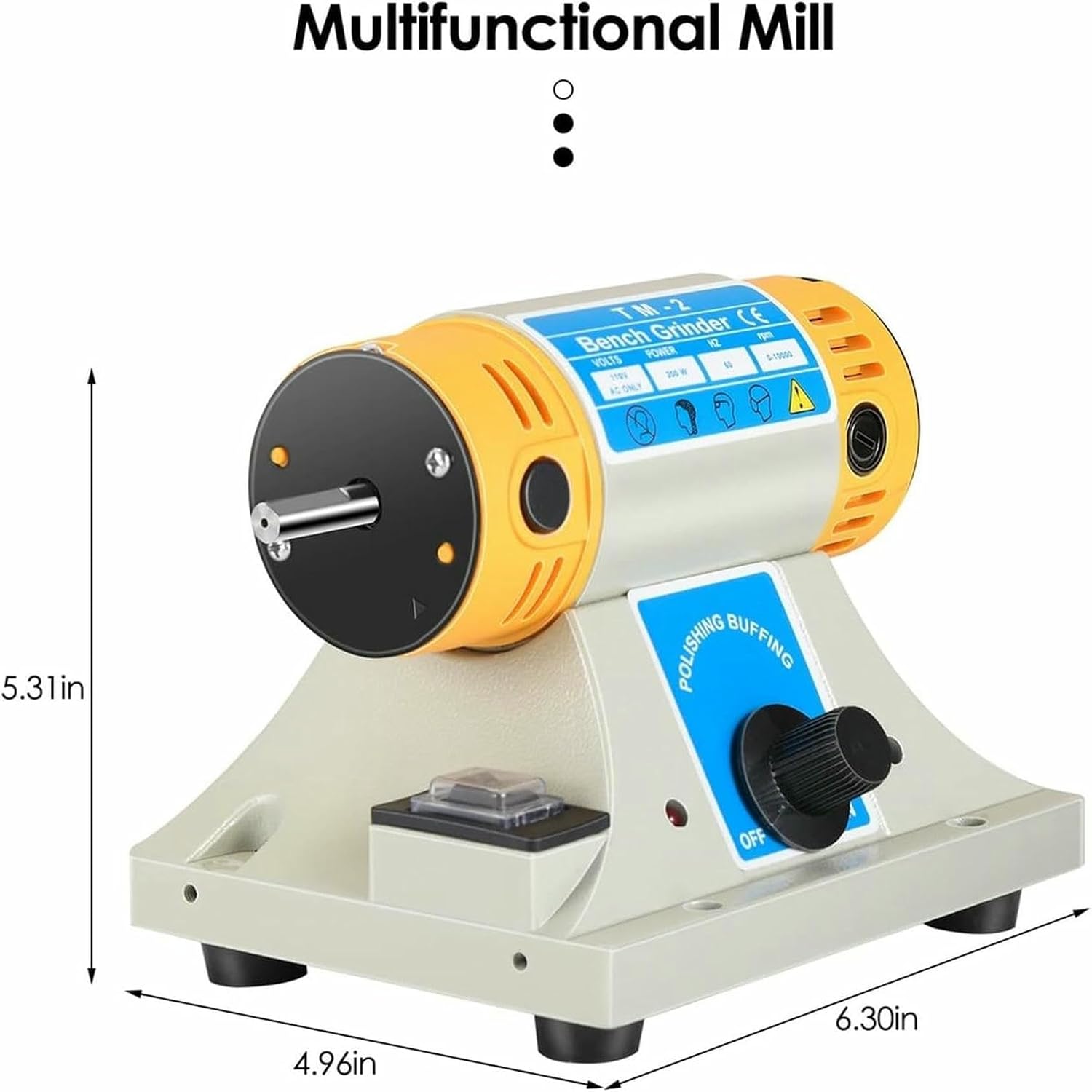 Jade Grinding Polishing Machine Gemstone Polishers Electric Bench Polisher Jewelry Buffer Polishing Machine Woodworking Bench Lathe Motor Grinding Machine Flat Grinder