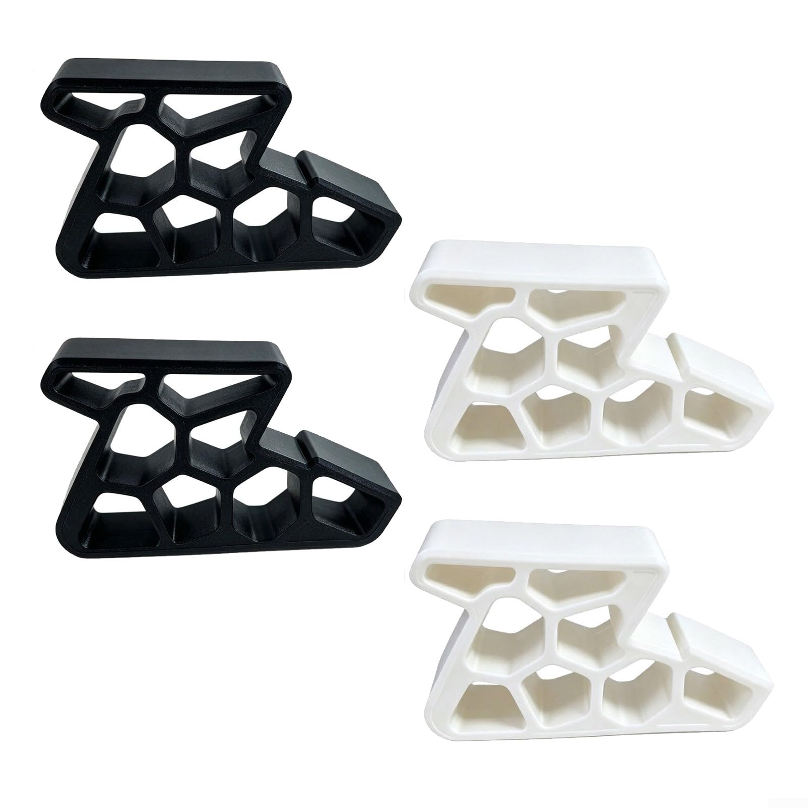 GANCEI Non-Slip Window Door Wedge Stoppers(2pcs Black+ 2pcs White)