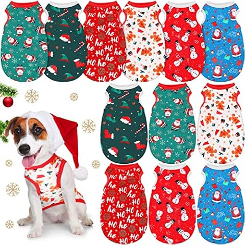 12 Pieces Christmas Dog Shirts by Sanwuta Cover