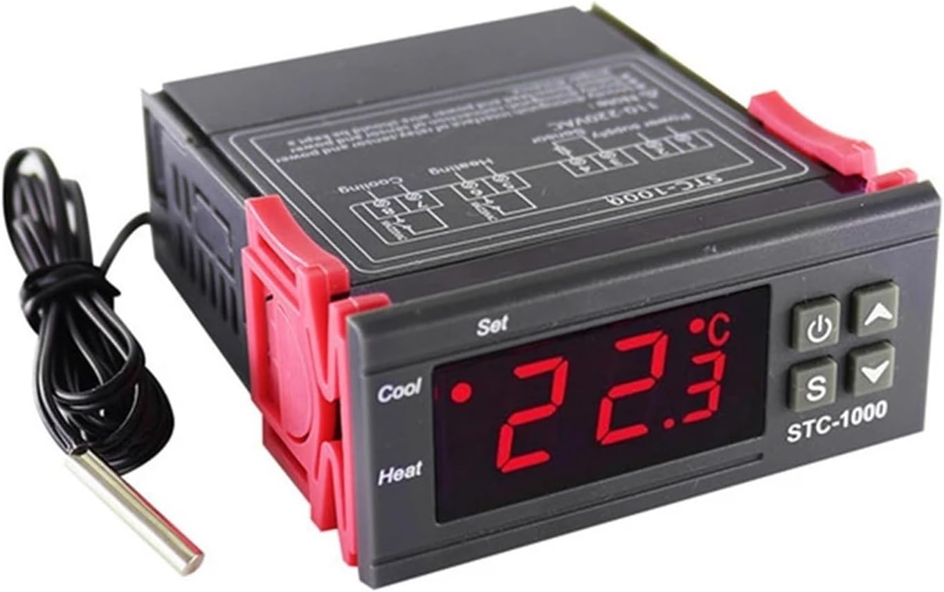 1pc STC-1000 LED Digital Temperature Controller Thermostat Thermoregulator Incubator 12V 24V 110V 220V(AC 110-220V)
