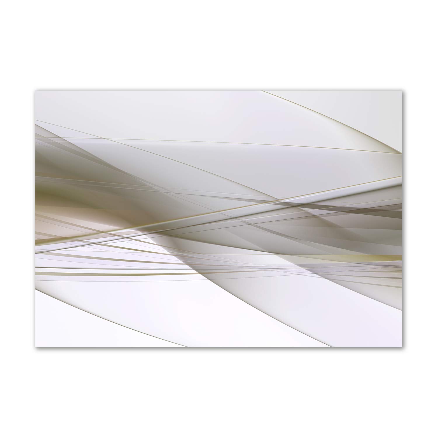 Tableau en verre acrylique beige résumé abstrait Tulup pour décoration murale