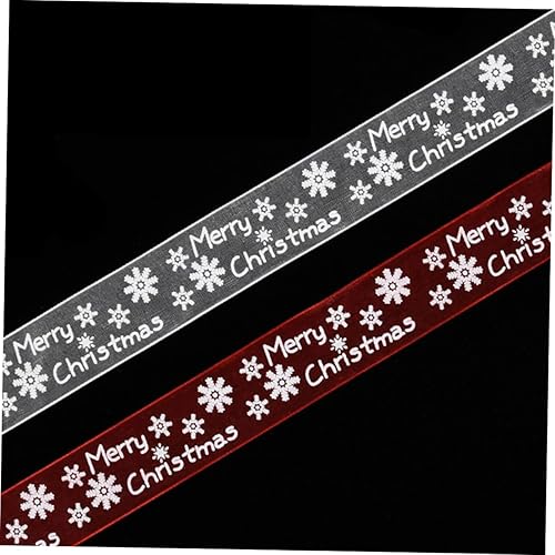 Miniatura 5 de Healeved 6 rollos de cinta transparente de Navidad brillante de organza de Navidad, cinta para el pelo con purpurina, cinta de regalo para