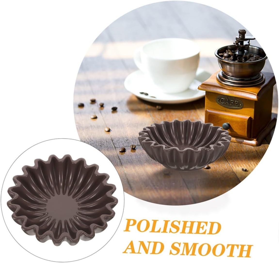 Decorative Bowl with Scalloped Edge 10-inch Black Resin Jewelry Dish and Key Holder for Home Decor, Candy Dish Organizer and Snack Container for Living Room and Entryway
