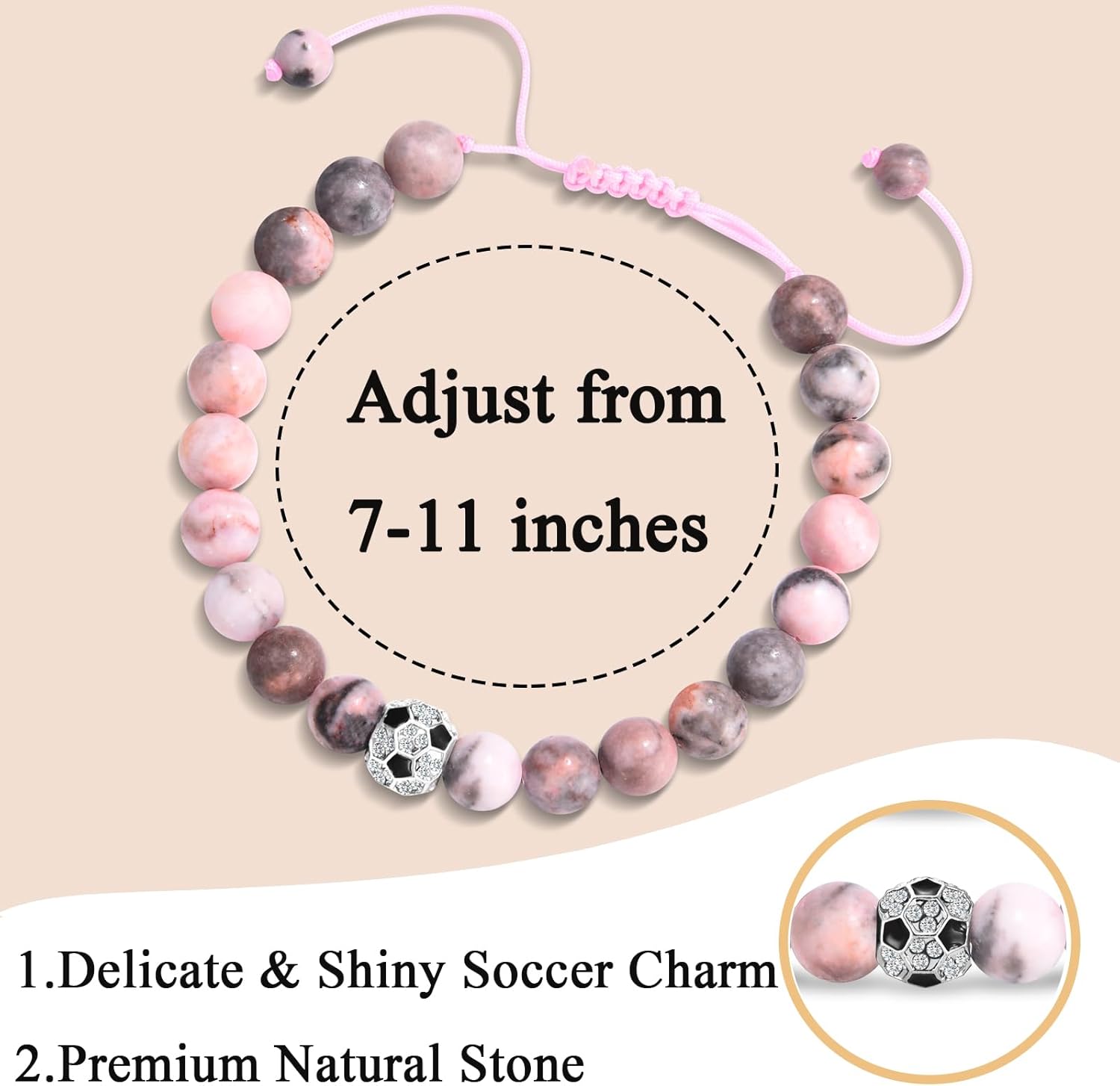 Soccer Girl Gifts Soccer Bracelets for Teen Girls for Teenage Girls, Daughter, Friend, Niece, Granddaughter, Birthday/Christmas/Thanksgiving Gifts - Image 5