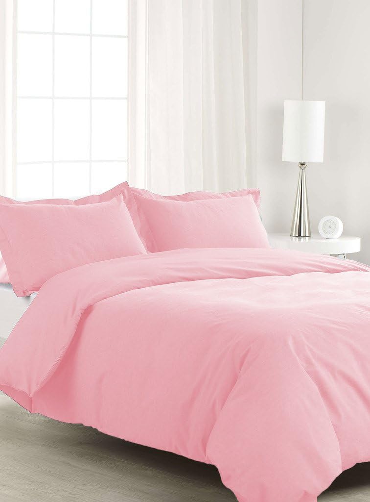 500 TC 500% Egyptian Cotton 1 Piece Duvet Cover Full Size Solid Pink