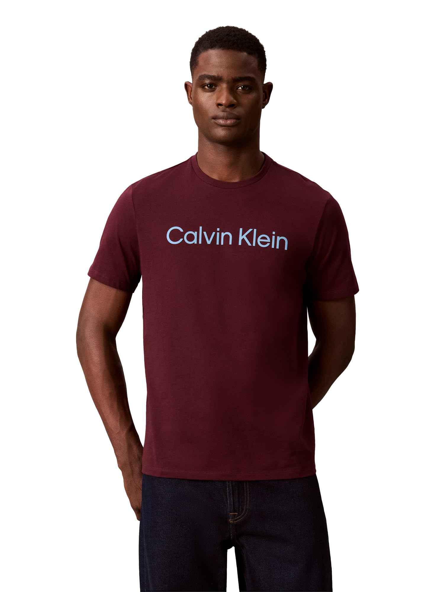 Calvin Klein Men's Relaxed Fit CK Logo Crewneck T-Shirt