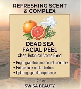 Dead Sea Facial Peel Gentle Mineral Exfoliator & Brightening Gel to Polish & Smooth the Skin with Echinacea, Ginseng & Green Tea, 1.7 fl oz