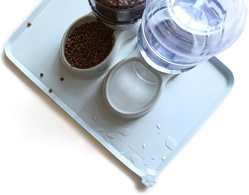 Miniatura 281 de Hoki Found - Bandeja de silicona para comida de mascotas , tapete mantel individual antideslizante para mascotas, tapete impermeable de alimentación