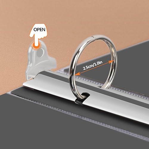 Miniatura 6 de NatureTouch Carpeta organizadora de 3 anillos con purpurina de 1 pulgada (10.5 x 11.5 pulgadas) con capacidad para 300 páginas de 8.5 x 11 pulgadas,