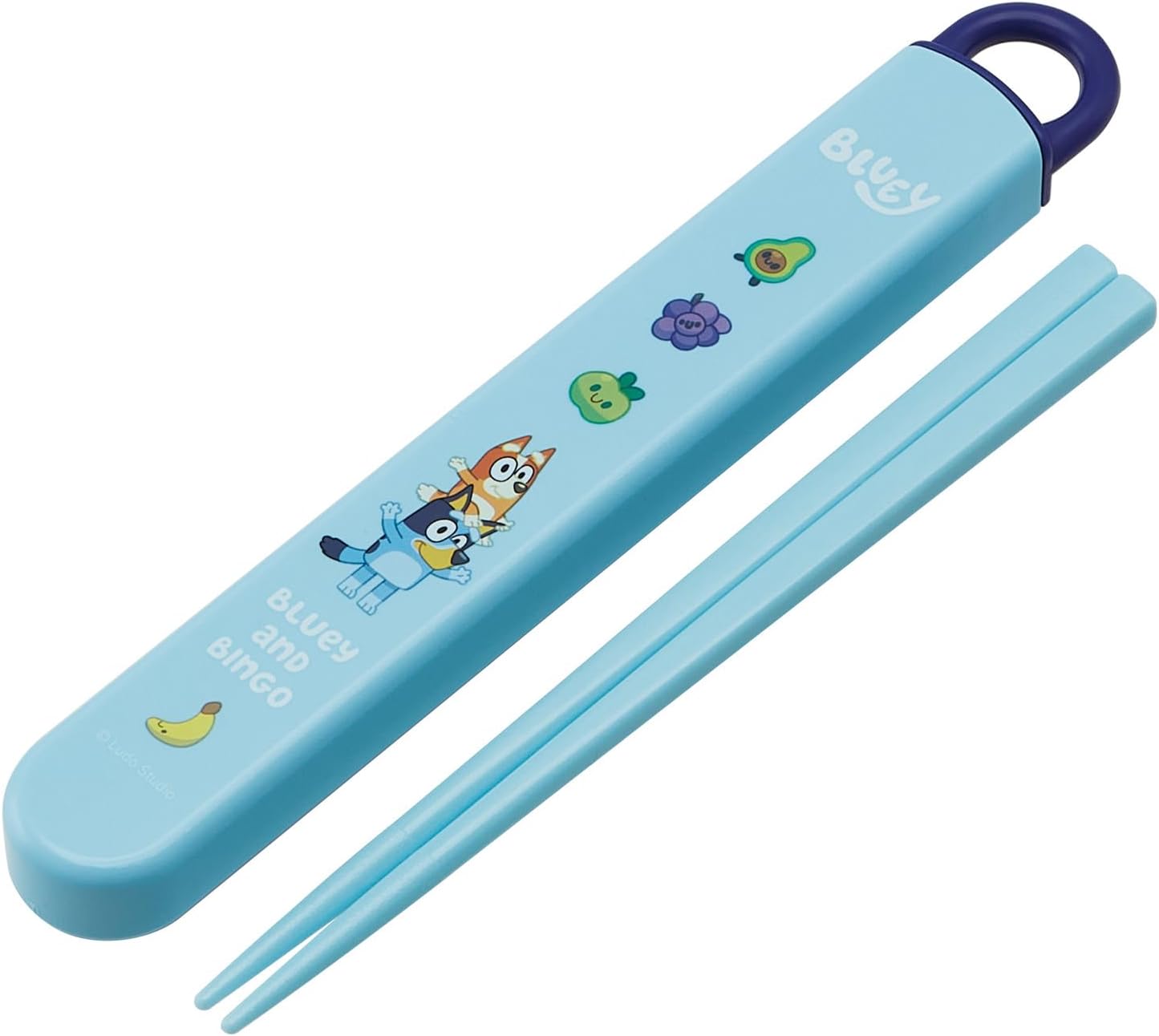 Skater ABS2AM-A Children's Bento Chopsticks & Chopsticks Case Set, 6.5 inches (16.5 cm), Made in Japan, Dishwasher Safe, Slide Type, Blue
