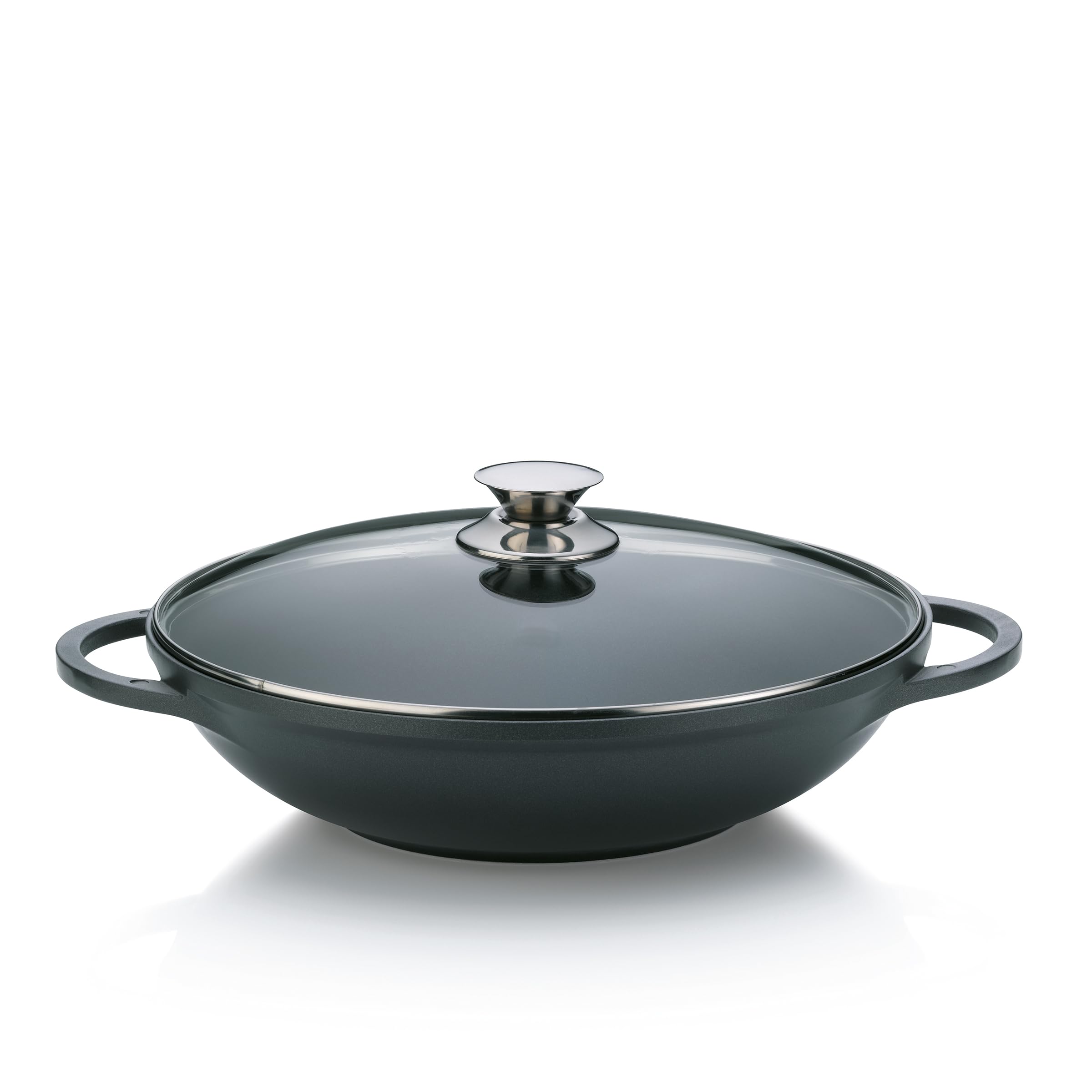 Wok induction 32cm avec couvercle en verre Kela Kerros en fonte d aluminium