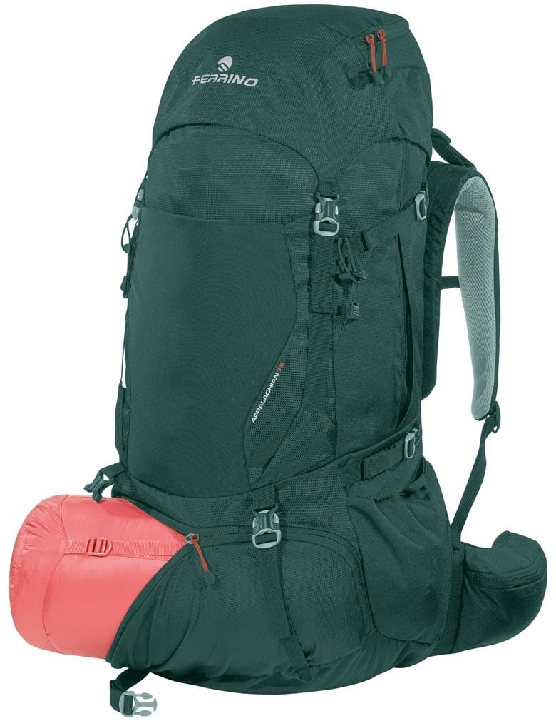 Ferrino Appalachian 75, Zaino trekking 70 litri - 75 litri ideale per escursionismo, montagna,scout e viaggio (Verde)