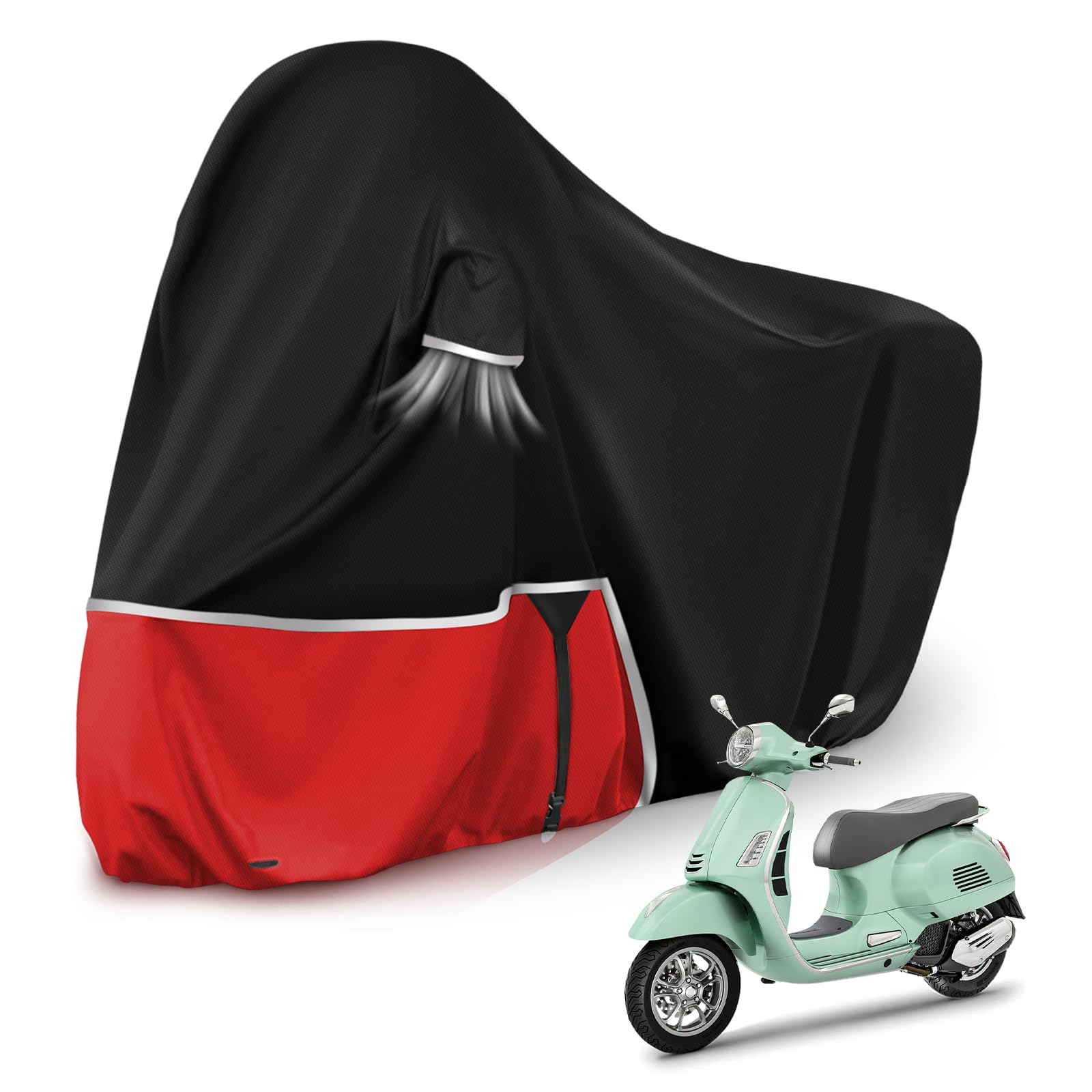 TELO CAPPOTTA COPERTURA COPRIMOTO COPRI MOTO SCOOTER COPRISCOOTER OJ COMPATIBILE CON PIAGGIO VESPA 200 PX 1993 IMPERMEABILE NERO