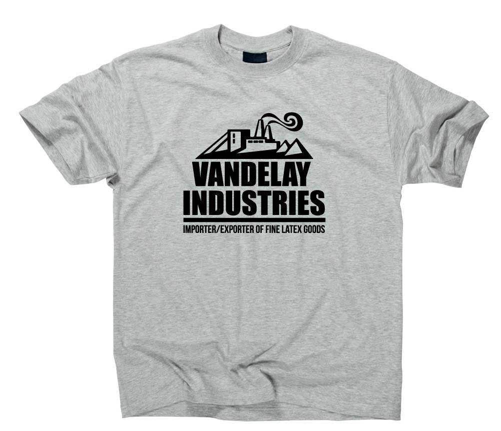 Styletex23 Men's Grey Vandelay Industries T-Shirt, L,