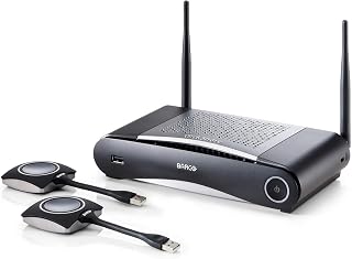 Barco CSE-200 | Small Medium Size Meeting Room Wireless Presentation System w/ 2x ClickShare Button & Power Adapter (Renewed)