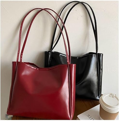 Miniatura 5 de Bolsos de gran capacidad PU Durable Hombro Mujeres Negro