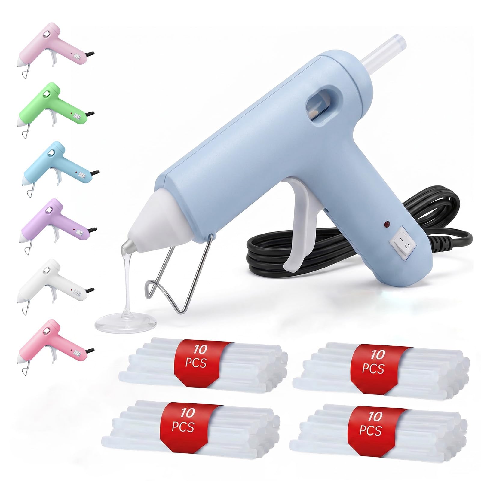 Mini Hot Glue Gun Kit with 40 Sticks 20W Fast Preheating -