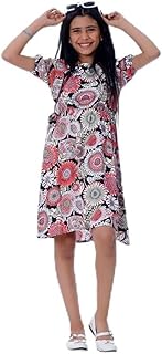 فستان بناتي 1/2 كم 14096 ازرق داكن 010$P من بيبو