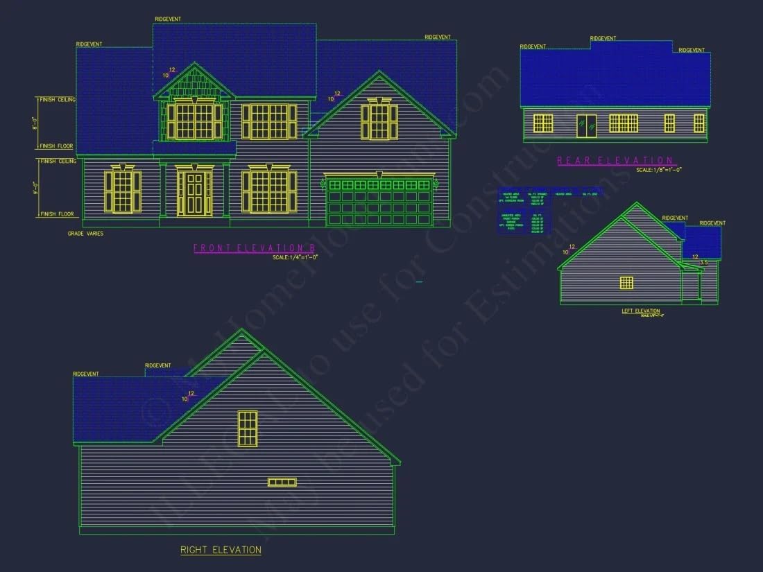 10-1017 HOUSE PLAN - Traditional Colonial Revival House Plan with Craftsman Charm – 2,864 Sq Ft, 4 Beds