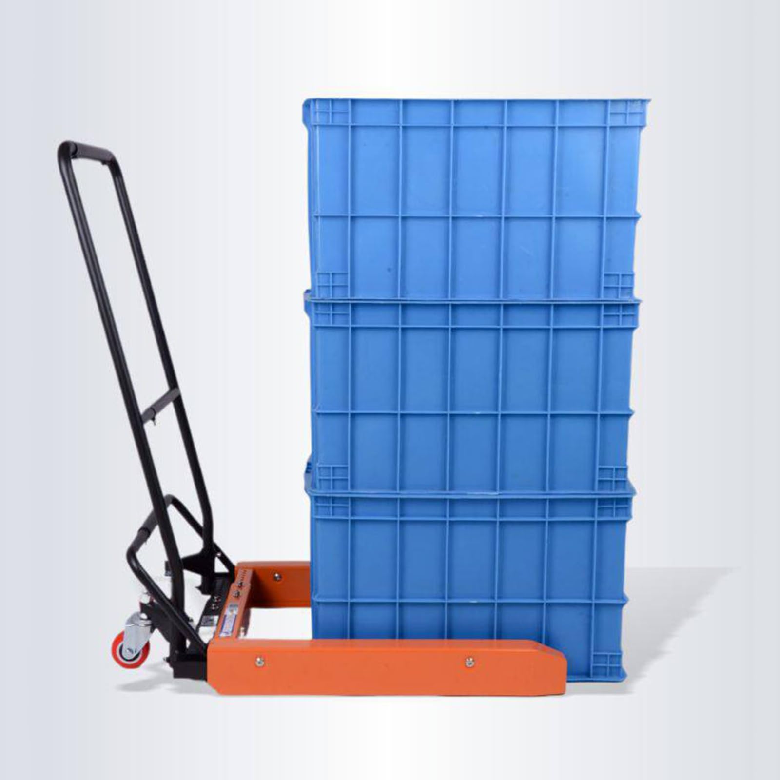 Chariot Porte-bacs à Commande au Pied, Robuste (capacité 250 kg / 550 LB) avec Roues en Caoutchouc et Largeur réglable ; idéal pour Les entrepôts, usines(100cm/39.3in)