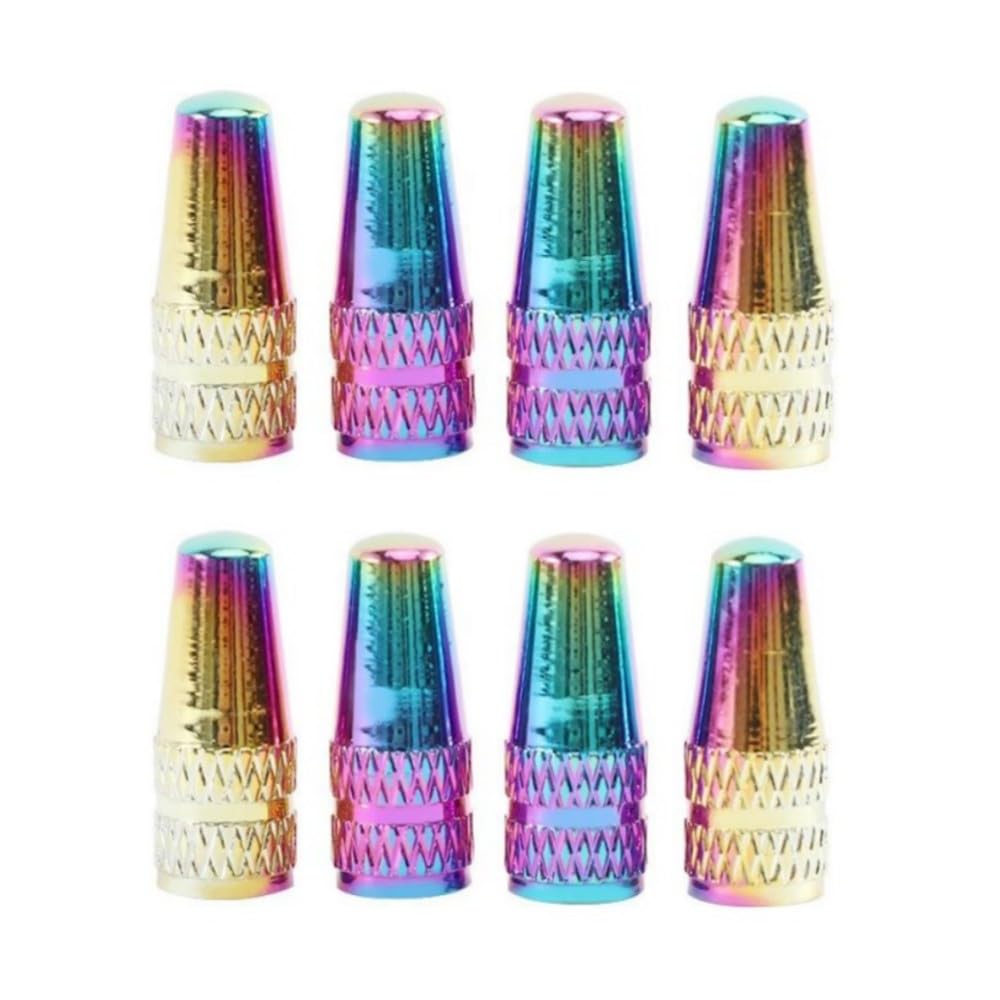 8Pcs Bicycle Valve Caps Multi-Color Aluminium Alloy Cycling Accessories Mountain Bike Road Bike Tyre Air Caps