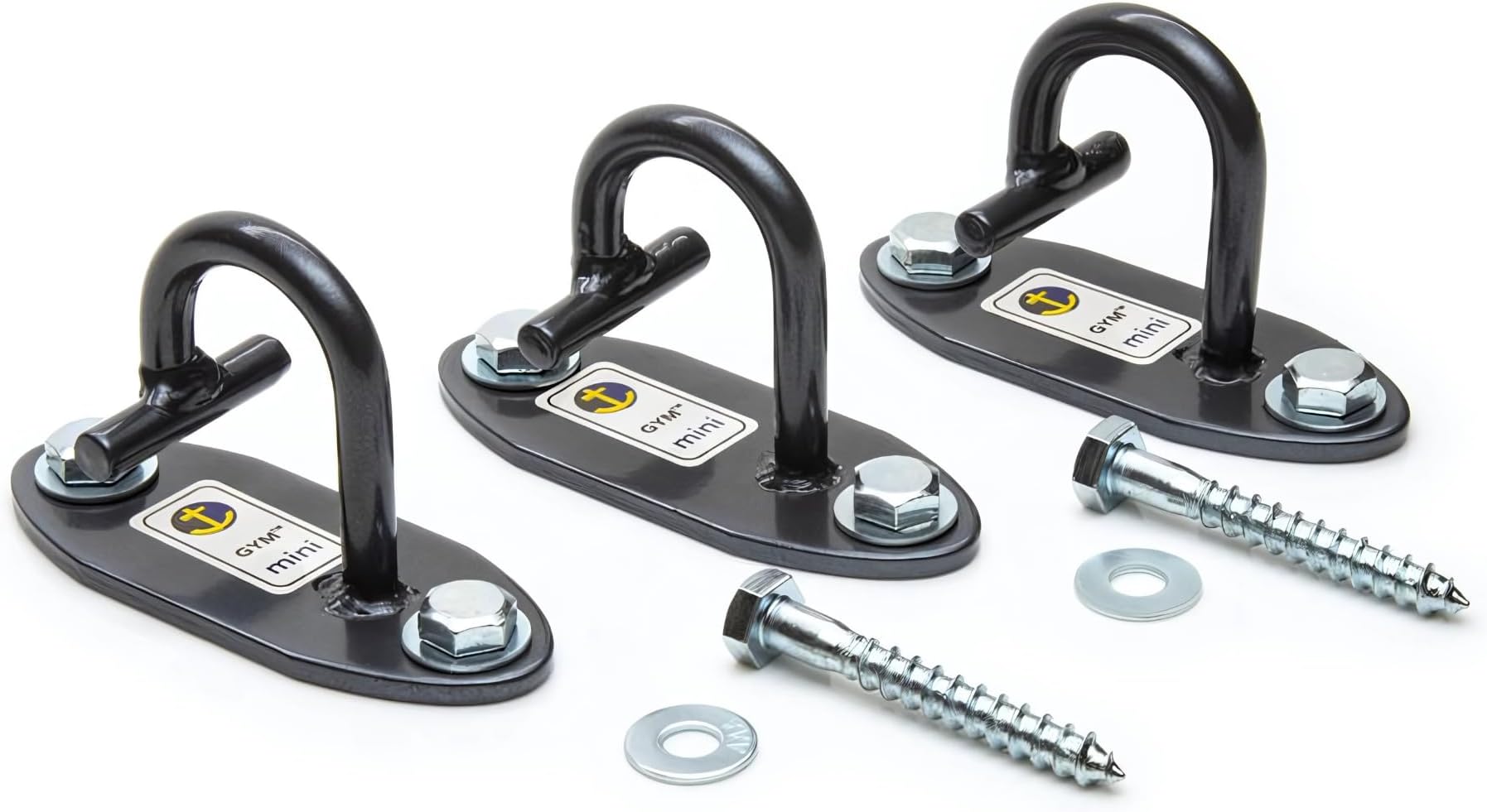 Mini H1 (Set of 3) - Resistance Band Wall Anchors for Home Workouts | Wall Mount Anchor for Resistance Bands, Stretch Straps & Suspension Trainers