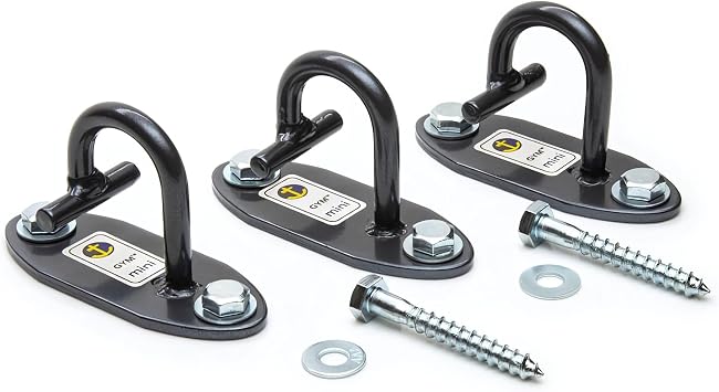 Anchor Gym Mini H1 Set of 3 - Resistance Band Wall Anchors for Home Workouts | Wall Mount Anchor for Resistance Bands, Stretch Straps & Suspension Trainers