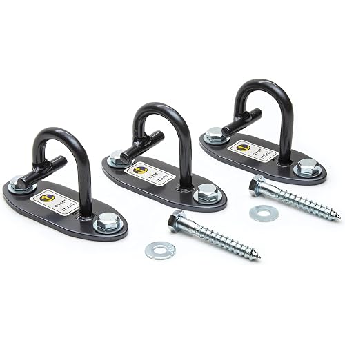 Anchor Gym Mini H1 (Set of 3) - Resistance Band Wall Anchors for Home Workouts | Wall Mount Anchor for Resistance Bands, Stretch Straps & Suspension Trainers