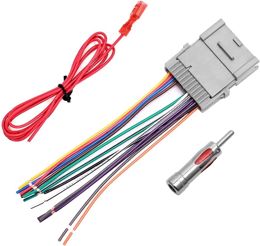Auto Aftermarket Radio Wiring Harness Kit Stereo Wire Antenna Adapter Receiver Fit for Some Chevy GMC Buick Pontiac etc. Vehicles