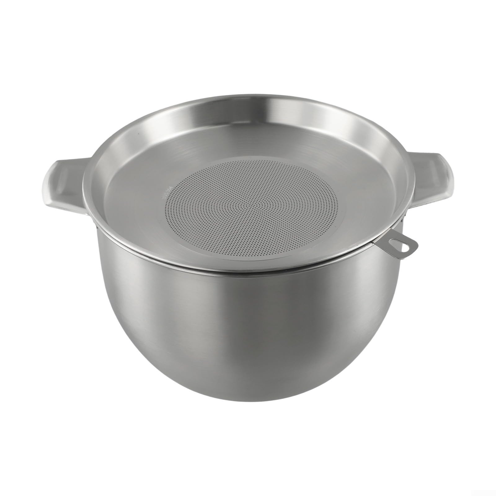 Vaso filtrante per olio con coperchio sicuro e rete integrata per filtrare e conservare oli aromatizzati fatti in casa in cucina (5,2 L)
