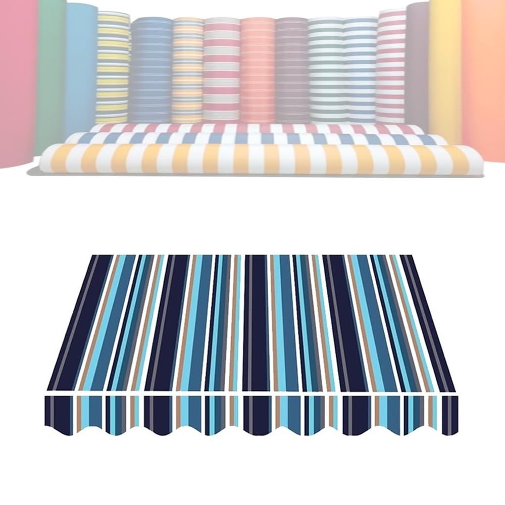 ksxnkhk Replacement fabric for awnings 2m 2.5m 3.0m 3.5m 4.0m 4.5m 5m 6m Replacement canvas Sunshade (Blue, 4.5x3m/15x10ft)