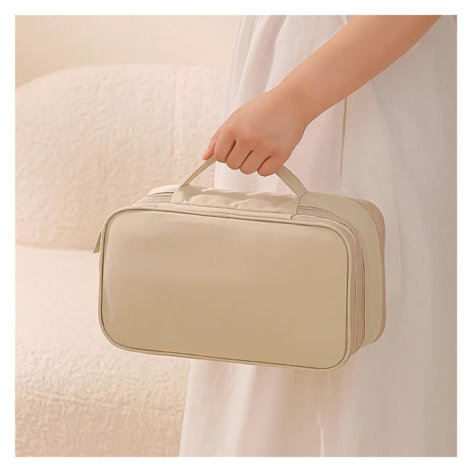 Bolsa Sujetador Viaje Bolsa de sujetador de doble cara de Taslon gruesa mejorada, bolsa de almacenamiento práctica de gran capacidad, organizador de calcetines de ropa interior for viaje de negocios