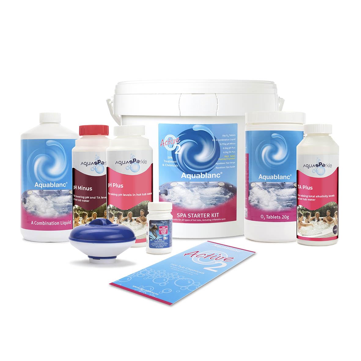 Happy Hot Tubs Aquablanc Non Chlorine Starter Kit Free of Chemicals Hot Tub Inflatable Spa