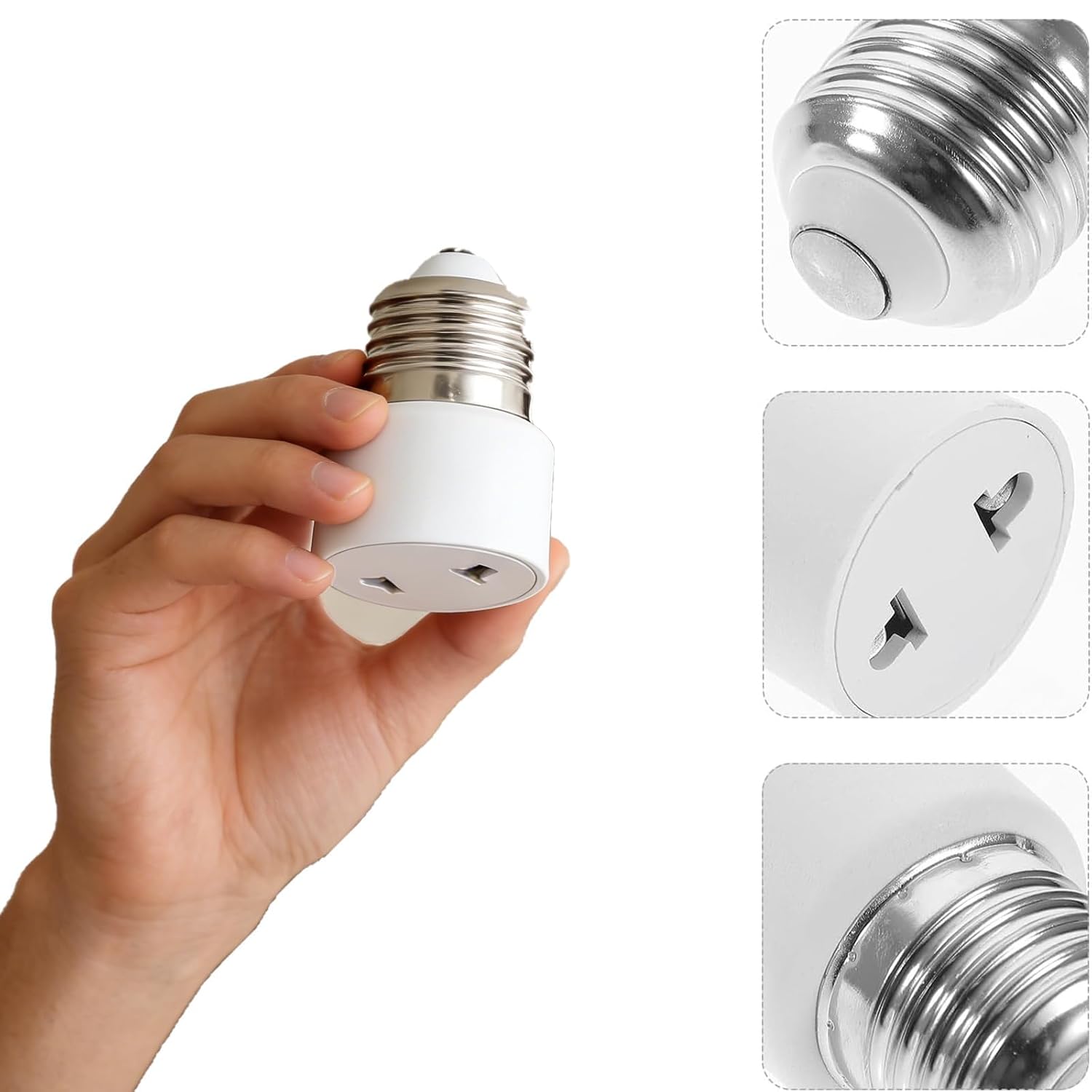 2 Pieces E27 Converter Socket Covers With Converter Socket Adapter, Lamp Socket Adapter, Socket, Bulb Output Lamp Holder Plug Bulbs for Home