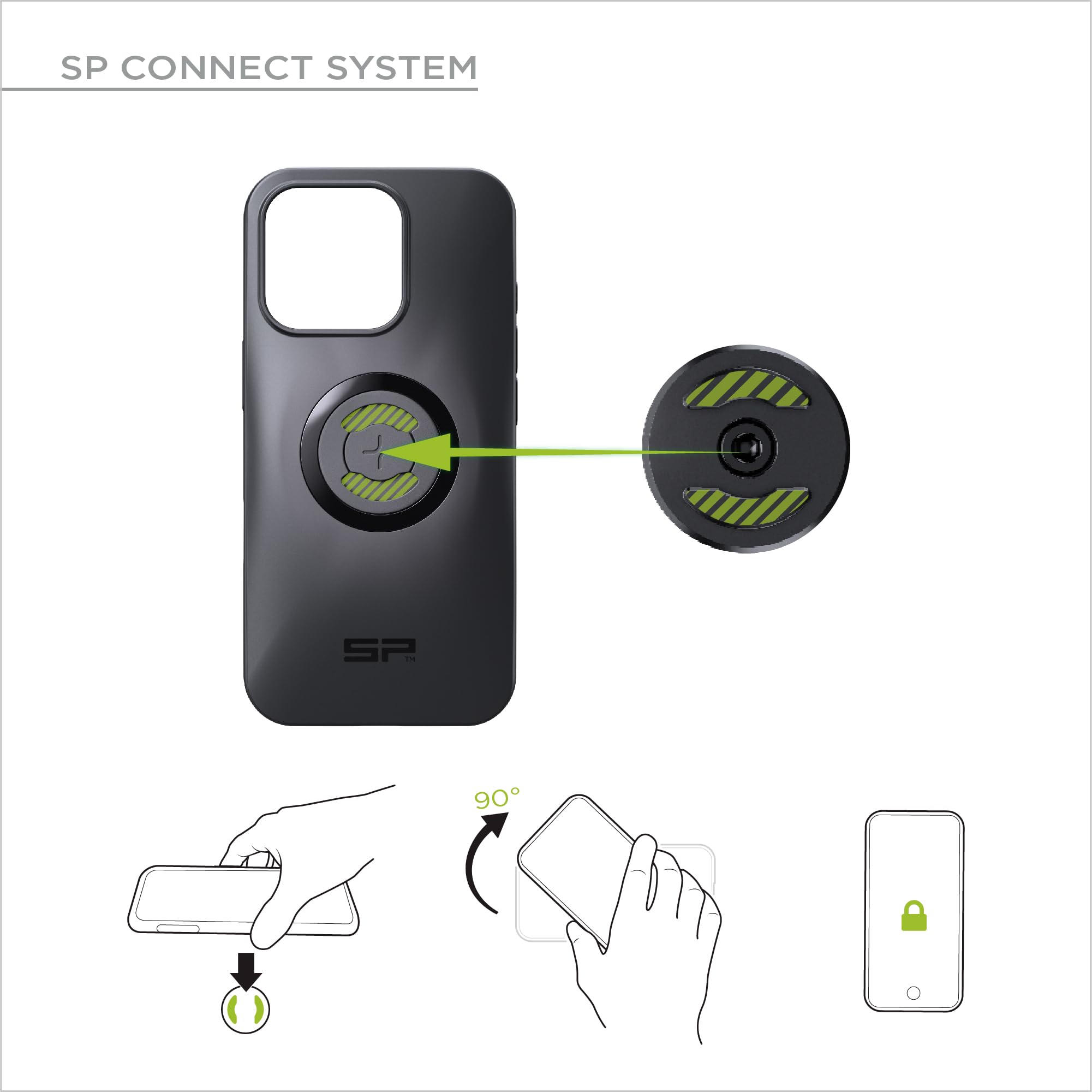SP CONNECT Micro Stem Bundle | SPC+ | kompatibel mit Samsung S26 | Handy Halterung für den fahrradlenker | Smartphone Halterung Fahrrad | handyhalter
