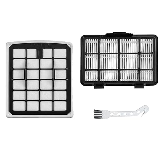 2 PCS Replacement Filter Kit Fit For Eureka NEN180 / NEN186BL Bagless Canister Vacuum Cleaner Include 1 Dust Cup Filters 1 HEPA Filters 1 Cleaning Brush