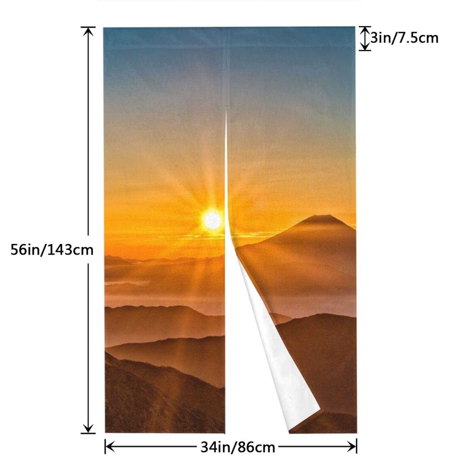 のれん ロング 暖簾 80x140間仕切り 目隠し 暖簾 富士山 和風 Amazon.co.jp: のれん 朝日 富士山 風景 洗える アニメ 暖簾 和風