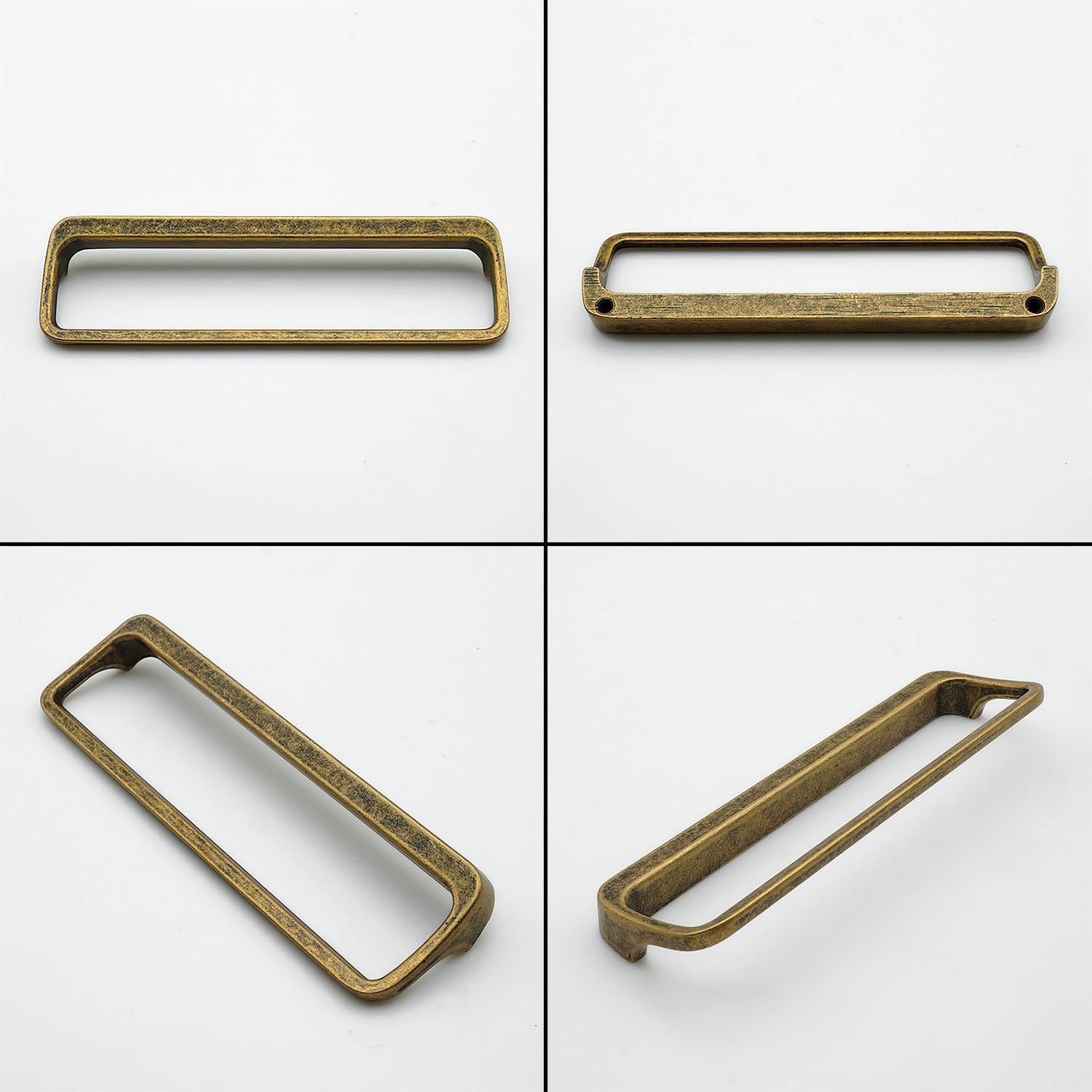 Confezione da 10 pomelli in ottone anticato, 128 mm, foro centrale in lega di zinco massiccio, per cassetti e cassettiere, maniglie vintage per mobili